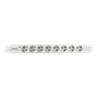 19" 1U PDU 8*CEE 7/4 Schuko pesa, 1*CEE 7/7 Schuko pistik, 2m, valge
