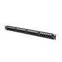 Lanberg patch panel 1U 19", 24 port Cat.5E UTP, black