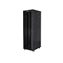 Lanberg 19" v2 free-standing rack cabinet, 42U/600*1000 with glass door (flat pack), LCD, black