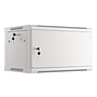 Lanberg 19" wall-mount rack cabinet, 6U/600*450 with metal door (flat pack), grey