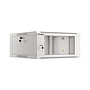 Lanberg 19" wall-mount rack cabinet, 4U/570*600 with glass door (flat pack), grey