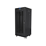 Lanberg 19" v2 free-standing rack cabinet, 27U/600*600 with mesh door (flat pack), LCD, black