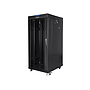 Lanberg 19" free-standing rack cabinet, 27U/800*1200 with glass door (flat pack), LCD, black