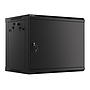 Lanberg 19" wall-mount rack cabinet, 9U/600*450 with metal door (flat pack), black