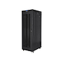 Lanberg 19" v2 free-standing rack cabinet, 27U/800*1000 with glass door (flat pack), LCD, black