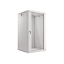Lanberg 19" wall-mount rack cabinet, 22U/600*600 with glass door, gery V2, flat pack