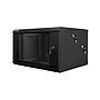 Lanberg 19" 6U wall-mounted double section rack, flat pack, 600*600mm, black