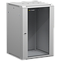 Netrack 19" wall-mount rack cabinet, 18U 600*600, glass door, grey, flat-pack
