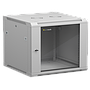 Netrack 19" wall-mount F-Line rack cabinet, 9U 600*600, glass door, gray, flat-pack