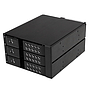 3 bay 3.5" SATA III/SAS II HDD aluminium trayless hot swap mobile rack backplane, 6Gbps, 2*5.25"