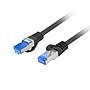 Cat6A Ethernet patch cable S/FTP LSZH CCA 3m, black, fluke passed