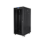 Lanberg 19" rack cabinet V2, free-standing 27U/800*1000 (flat pack) with glass door, LCD, black
